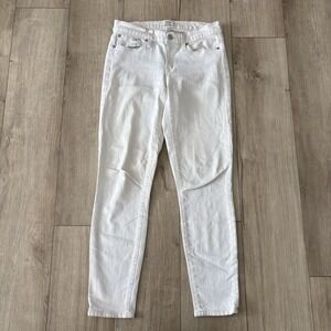 J. Crew Toothpick Ankle Skinny Jeans Women's Size 26 White Denim